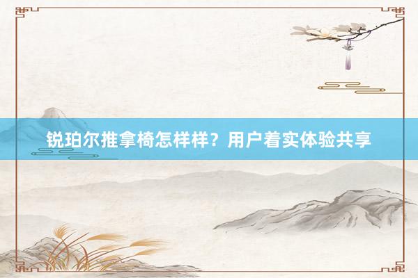 锐珀尔推拿椅怎样样?用户着实体验共享